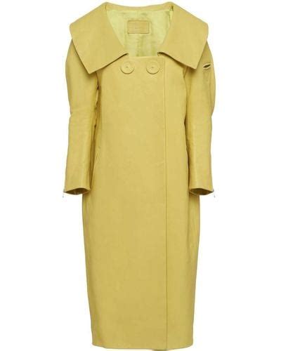 Yellow Prada Coats for Women 